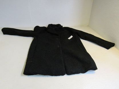 Teddy-Bear-Fleece-Oversized-Fit-Lapel-Jacket-Black-Female-Adult-Size-S-594 3