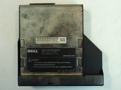 Dell Floppy Disk Drive Module Laptop 3.5 Inch Black 1.44 MB 4702P A01 -- Used