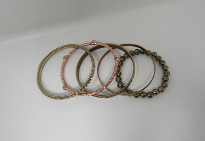 Designer-Bangle-Bracelet-Set-of-5-Female-Adult-Metallics-554 4