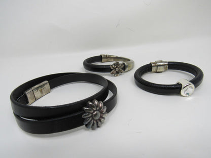 Designer-Bangle-Bracelets-Set-of-3-Flower-Design-Female-Adult-520 3