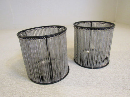 Designer-Candle-Holder-Set-of-2-Metal-Fringe-Chain-160-011923-160 1