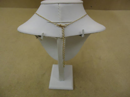 designer-fashion-necklace-17-20in-l-drop-dangle-chain-female-adult-golds-blacks-preowned 3