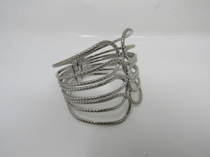 Designer-Hinged-Cuff-Multilayer-Bracelet-Silver-Female-Adult-502 2