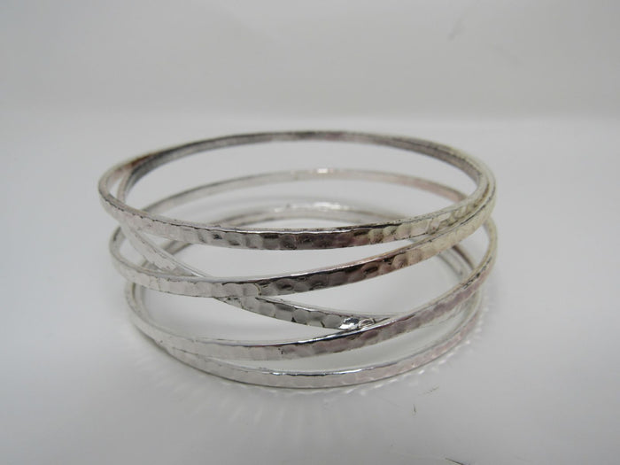 Designer-Wave-Wrap-Bangle-Bracelet-Silver-Female-Adult-532 3