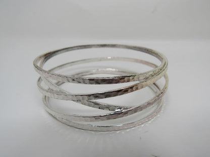 Designer-Wave-Wrap-Bangle-Bracelet-Silver-Female-Adult-532 3