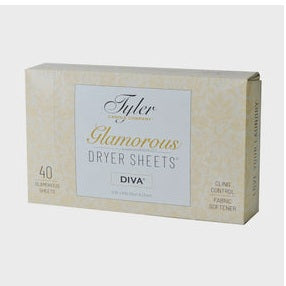 Box of Tyler Candle Company Diva Glamorous dryer sheets