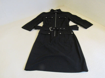 Michael-Kors-Dress-Black-Zip-Up-Female-Adult-Size-S-Solid-388 2
