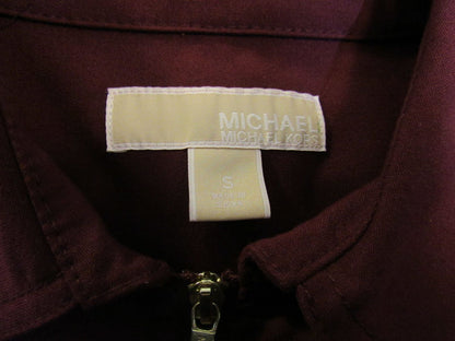 Michael-Kors-Dress-Maroon-Zip-Up-Female-Adult-Size-S-Solid-390 6