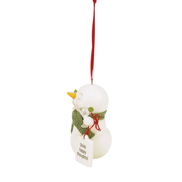 Drink Happy Thoughts ornament