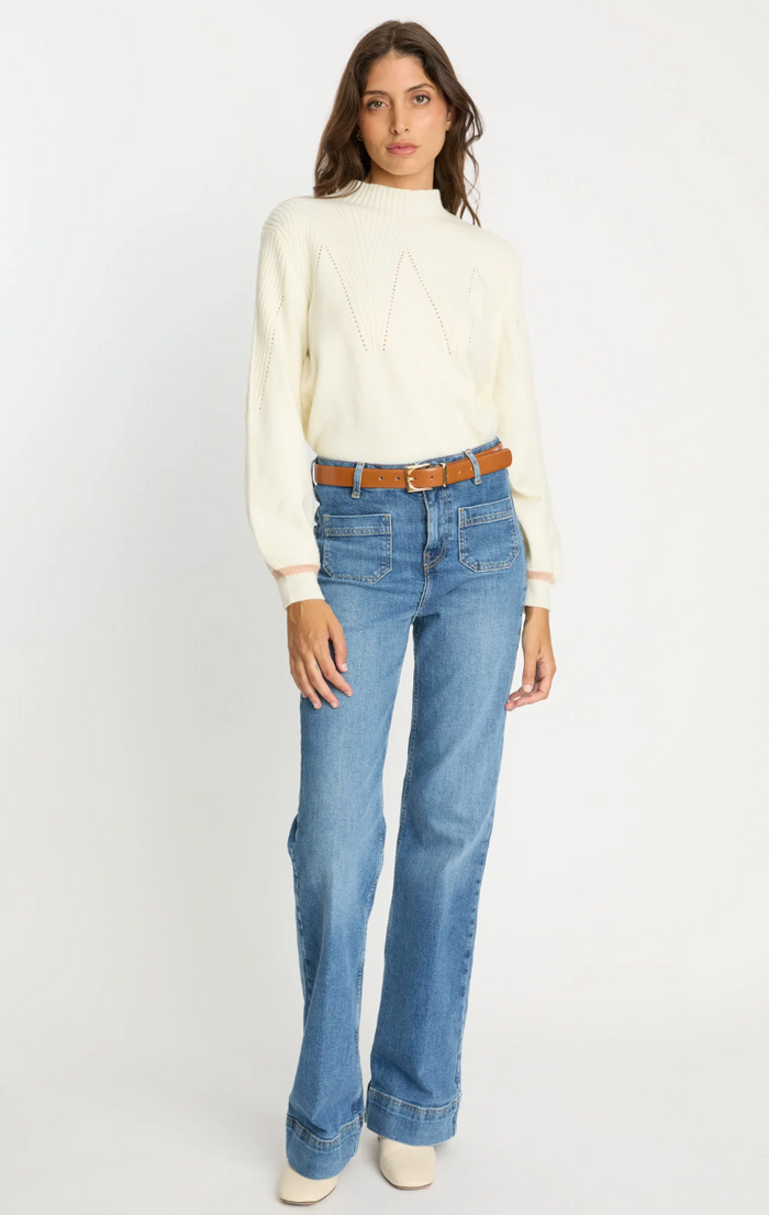 ELINE SWEATER IN ANTIQUE WHITE