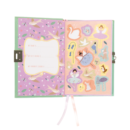 Fairy scented diary open to its sticker page