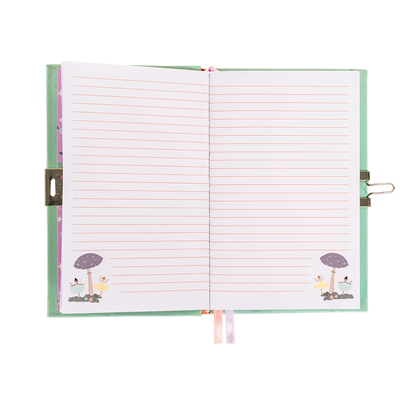 Fairy scented diary open to lined pages
