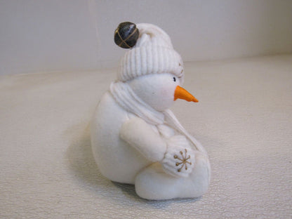 First-Main-Inc-Marshmallow-Plush-Snowman-Off-White-Gold-Snowflakes-5420XS1414-898 7