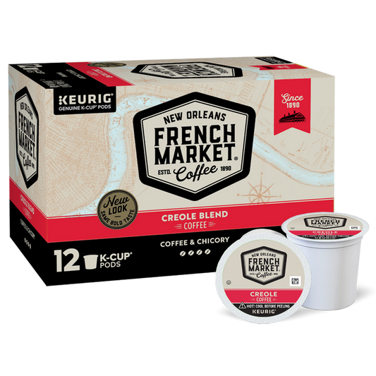 NolaCajun French Market Creole Blend Coffee Chicory Single Serve Cups Louisiana café style