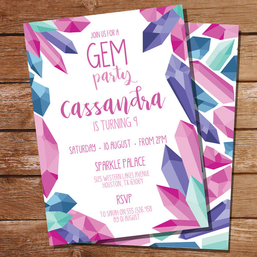 Gem Party Invitation