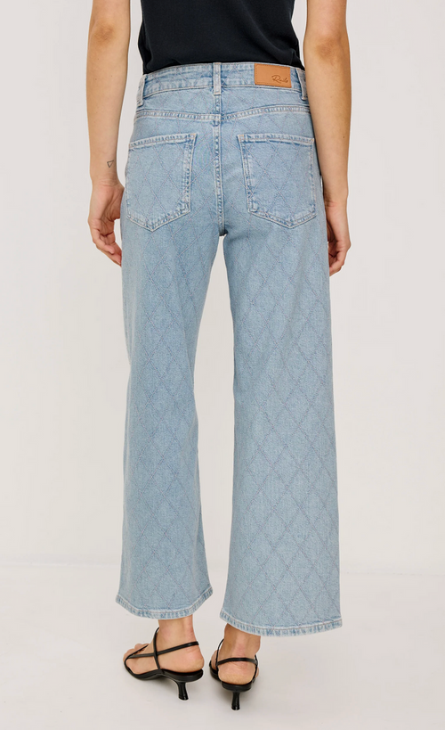 GETTY CROP JEANS IN QUILTED STUD