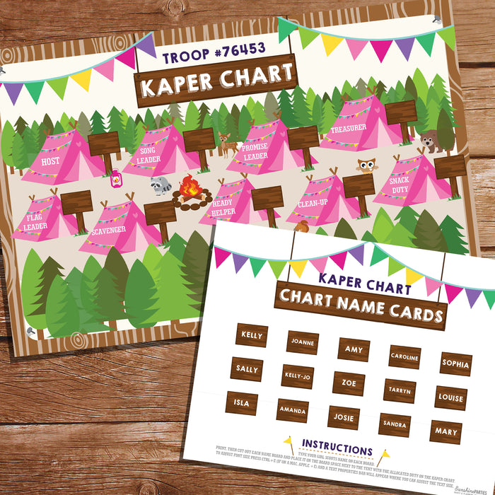 Girl Scout Kaper Chart