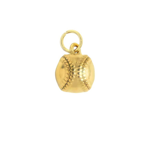 Gold baseball charm