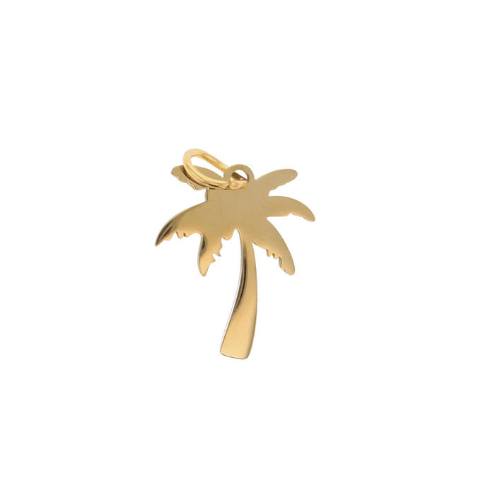 Gold cutout palm tree charm