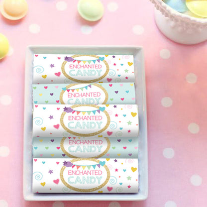 Gold Glitter Unicorn Candy Bar Wrappers