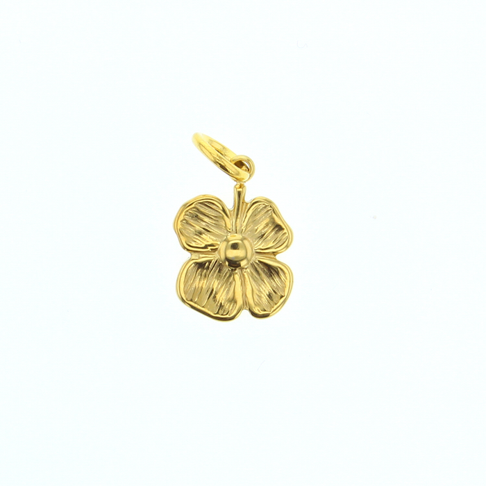 Gold primrose flower charm