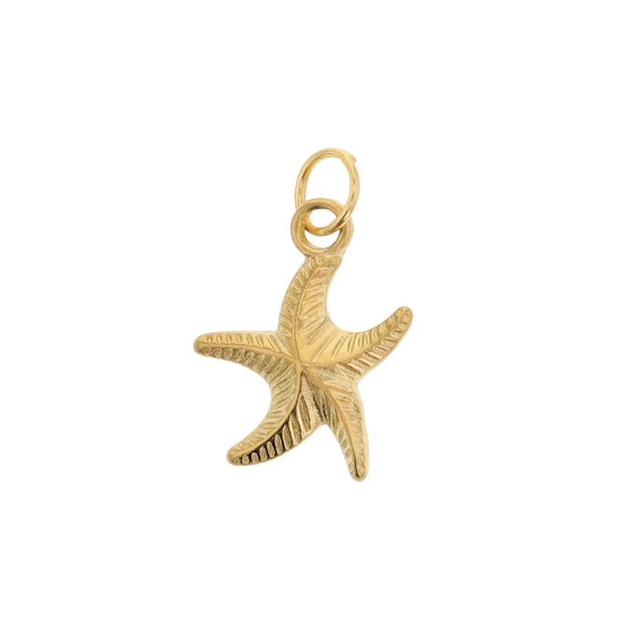 Gold starfish charm