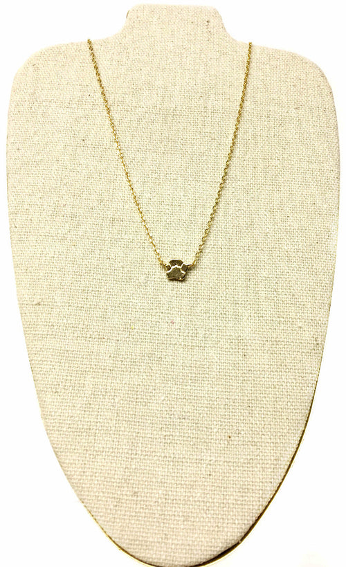 NolaCajun Gold Tiger Paw Print Necklace Louisiana LSU Tigers gold paw pendant necklace