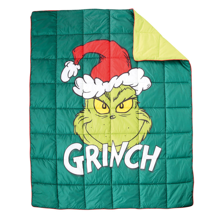 Grinch Puffer Blanket