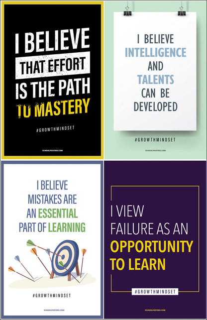 Growth Mindset Poster Package (Set Of 5)