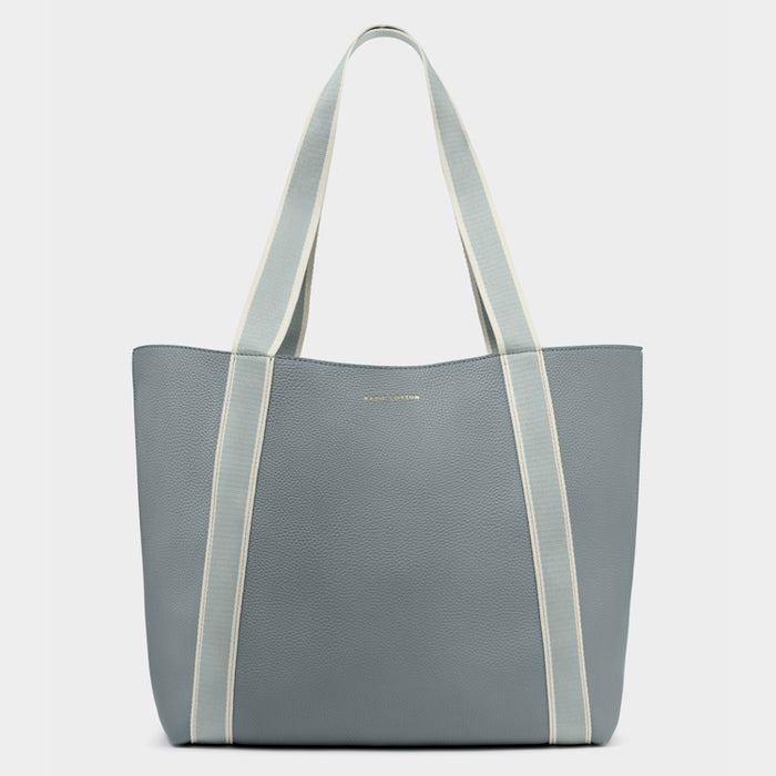 Slate blue tote bag, second view