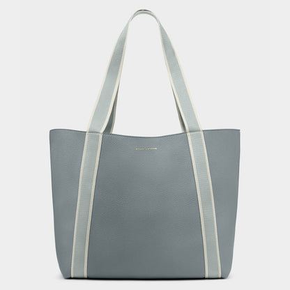Slate blue tote bag, second view