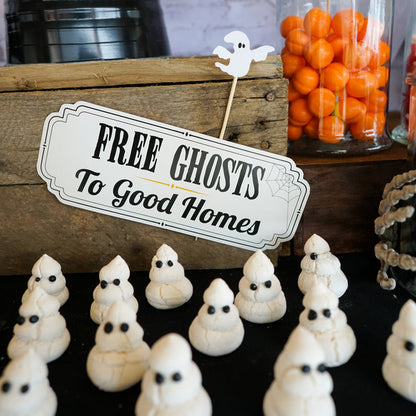 Halloween - Free Ghosts to good homes signs