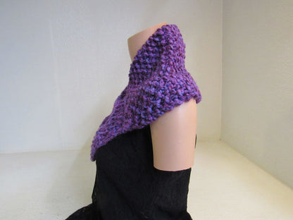 Handcrafted-Owl-Cowl-Blue-Purple-Textured-Merino-Female-Adult-464 4