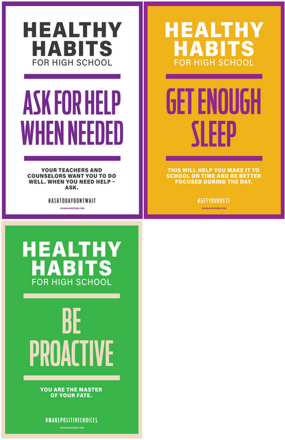 Healthy Habits For High School Poster Package