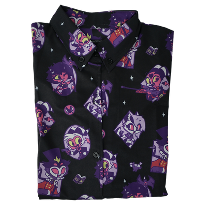 Helluva Boss Pattern - Button Up Shirt *LIMITED STOCK*