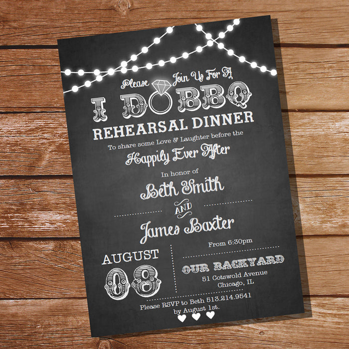 I Do BBQ Rehearsal Dinner Invitation