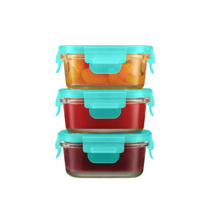 Innobaby Preppin' SMART EZ Lock Glass Container - 3 Pack-3