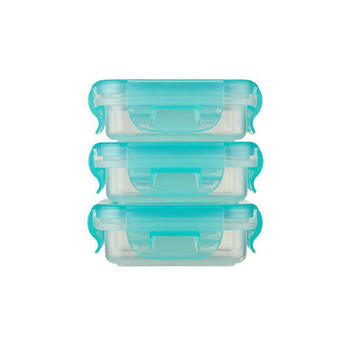 Innobaby Preppin' SMART EZ Lock Square Container 4 oz - 3 Pack