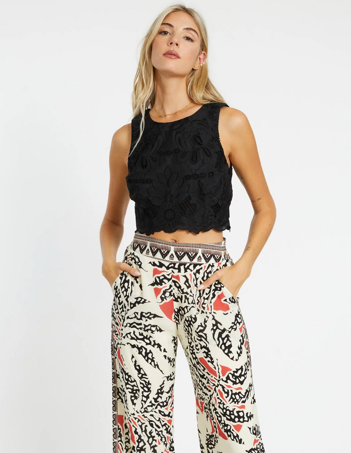 ISABELLE BLACK LACE TOP