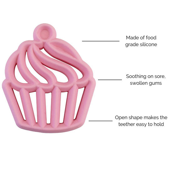 Itzy Ritzy Silicone Baby Teether - Cupcake_thumb1_thumb2