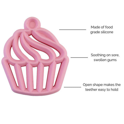 Itzy Ritzy Silicone Baby Teether - Cupcake_thumb1_thumb2