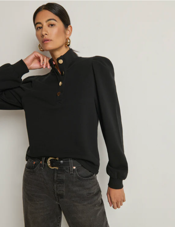 JESSIE SWEATSHIRT IN JET BLACK