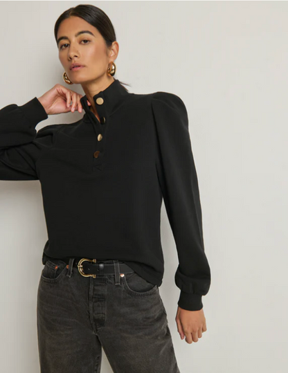JESSIE SWEATSHIRT IN JET BLACK