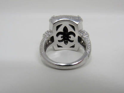Judith-Ripka-Collection-Ring-Black-Gemstone-Female-Adult-Size-8-Solid-476 5