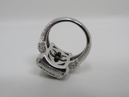 Judith-Ripka-Collection-Ring-Black-Gemstone-Female-Adult-Size-8-Solid-476 8