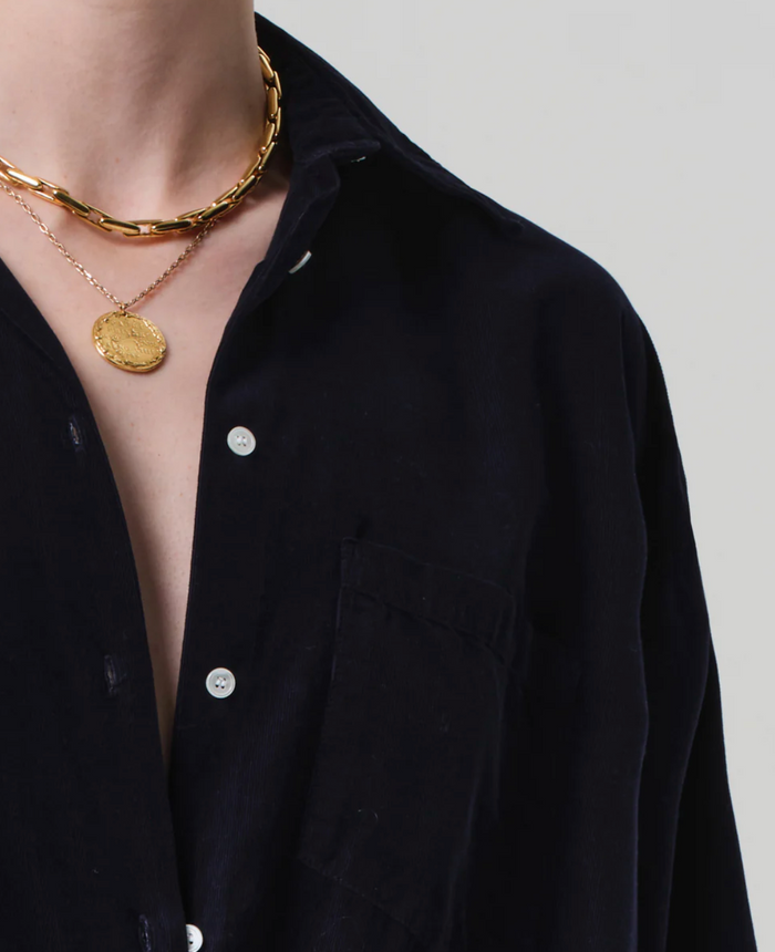 KAYLA SHIRT IN CORDUROY NAVY