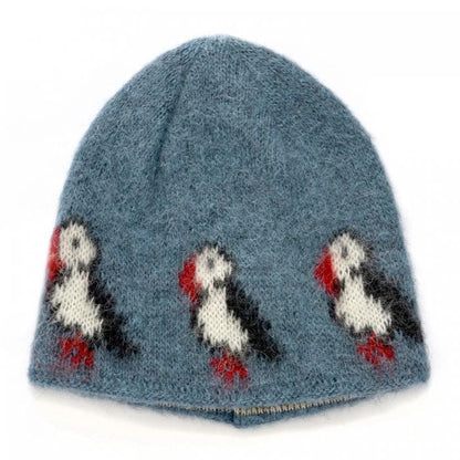 Kidka - Wool Hat - Beige Puffins - The Icelandic Store