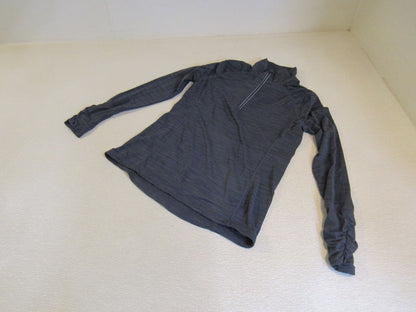 Kirkland-Quarter-Zip-Top-Jacket-Pullover-Dark-Gray-Female-Adult-Size-S-Solid-322 1