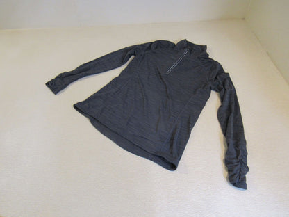 Kirkland-Quarter-Zip-Top-Jacket-Pullover-Dark-Gray-Female-Adult-Size-S-Solid-322 2
