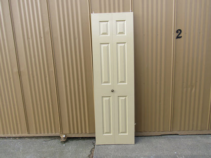 Left Side Bifold Closet Door 78-in x 24-in Dark Beige Masonite